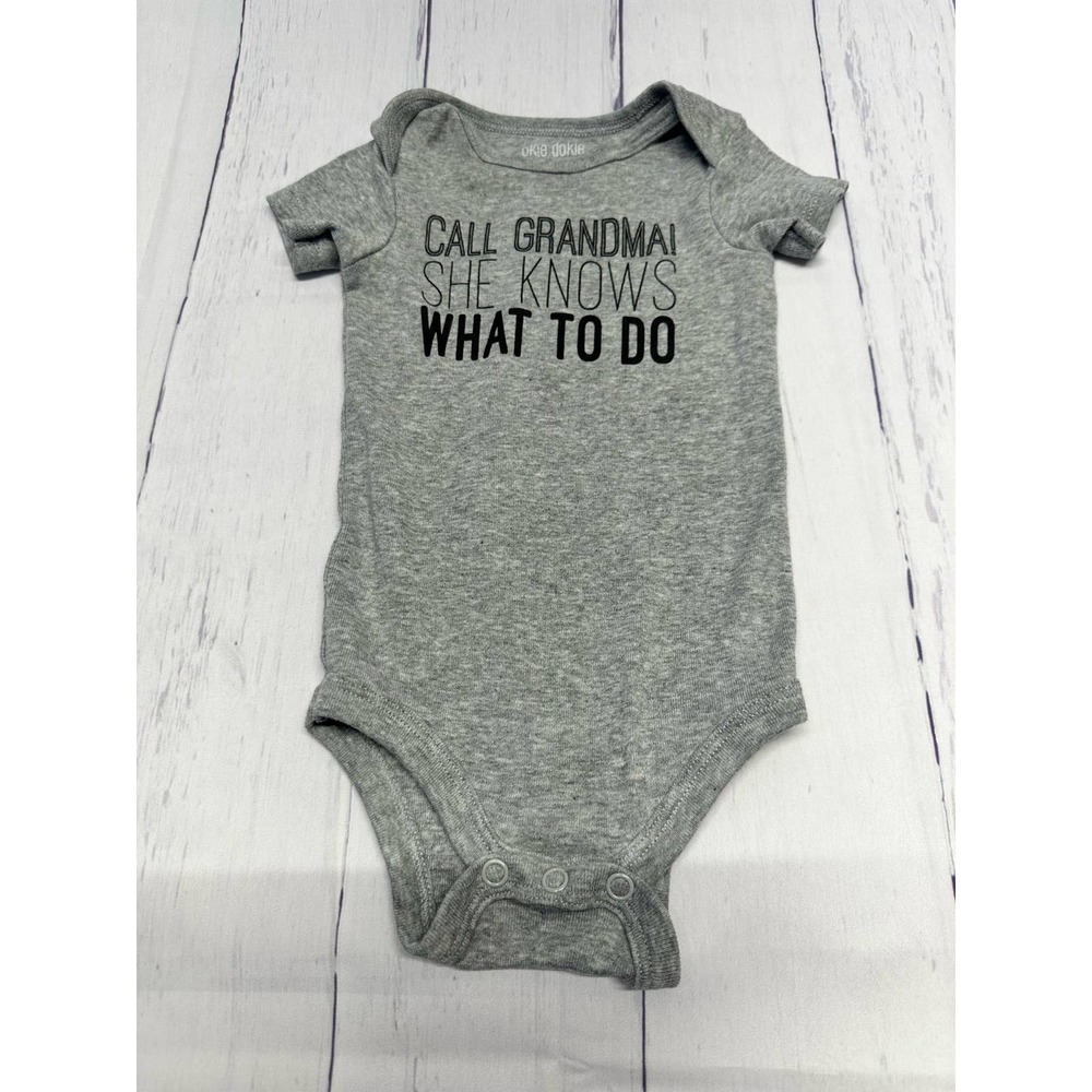 Okie Dokie Grey One Piece 6M